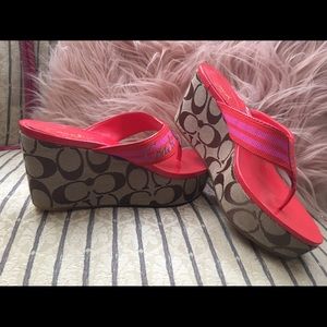 Coach sandals/wedges
